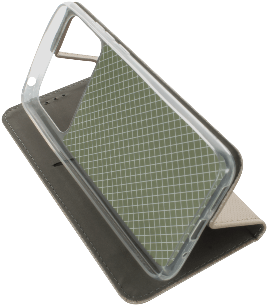 Xiaomi Poco C40 oldalra nyíló flipes bőrtok rombusz mintás arany