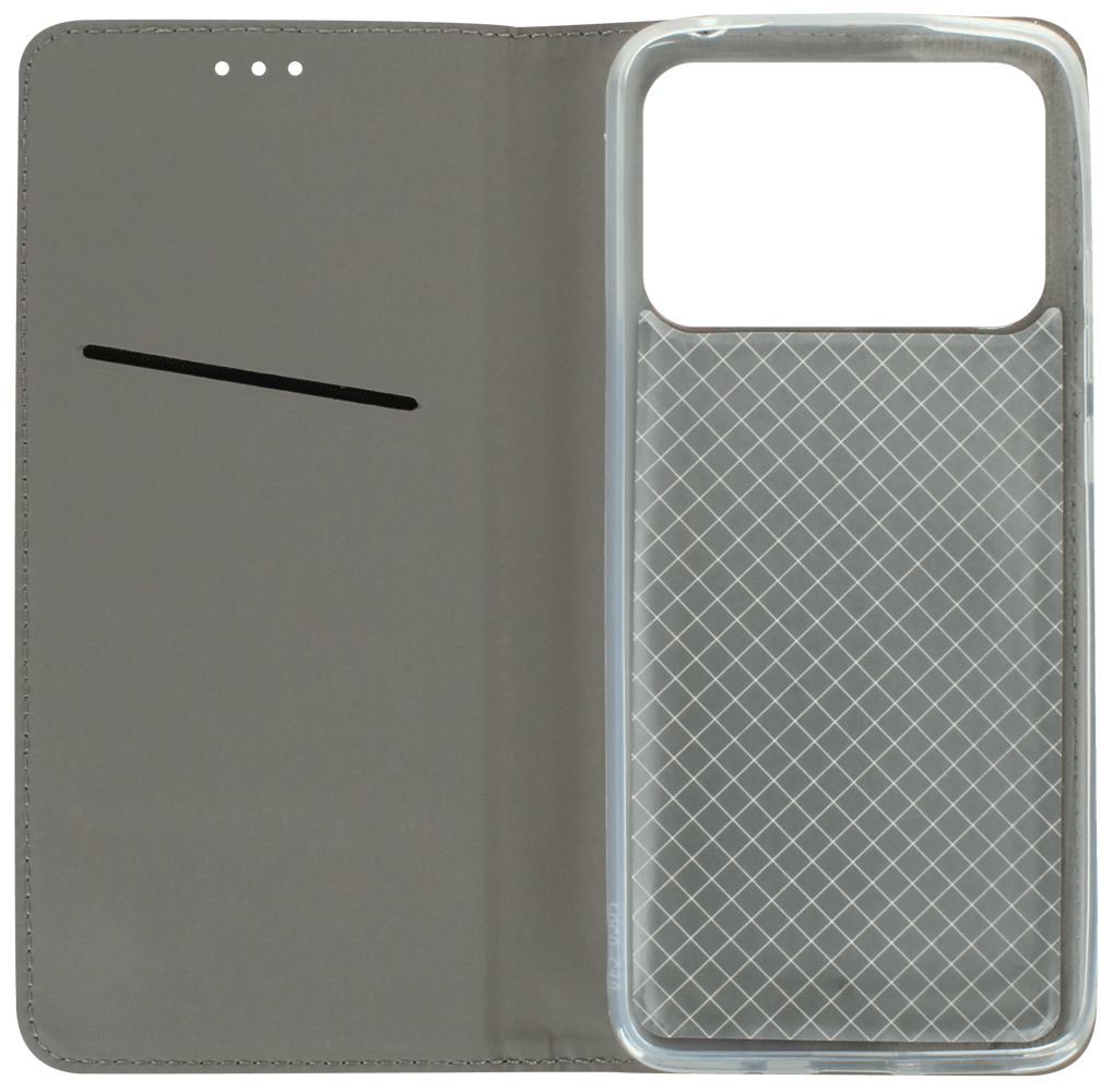 Xiaomi Poco C40 oldalra nyíló flipes bőrtok rombusz mintás piros