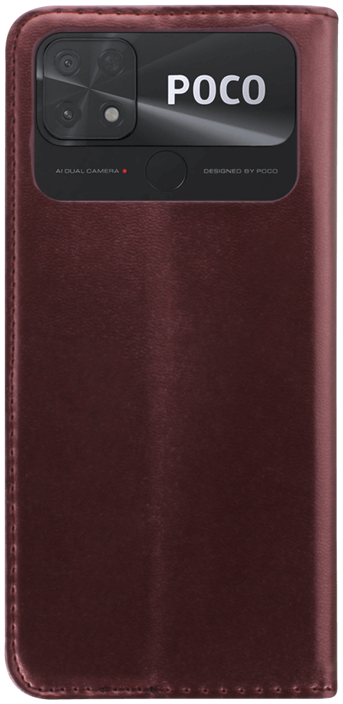 Xiaomi Poco C40 oldalra nyíló flipes bőrtok asztali tartó funkciós bordó