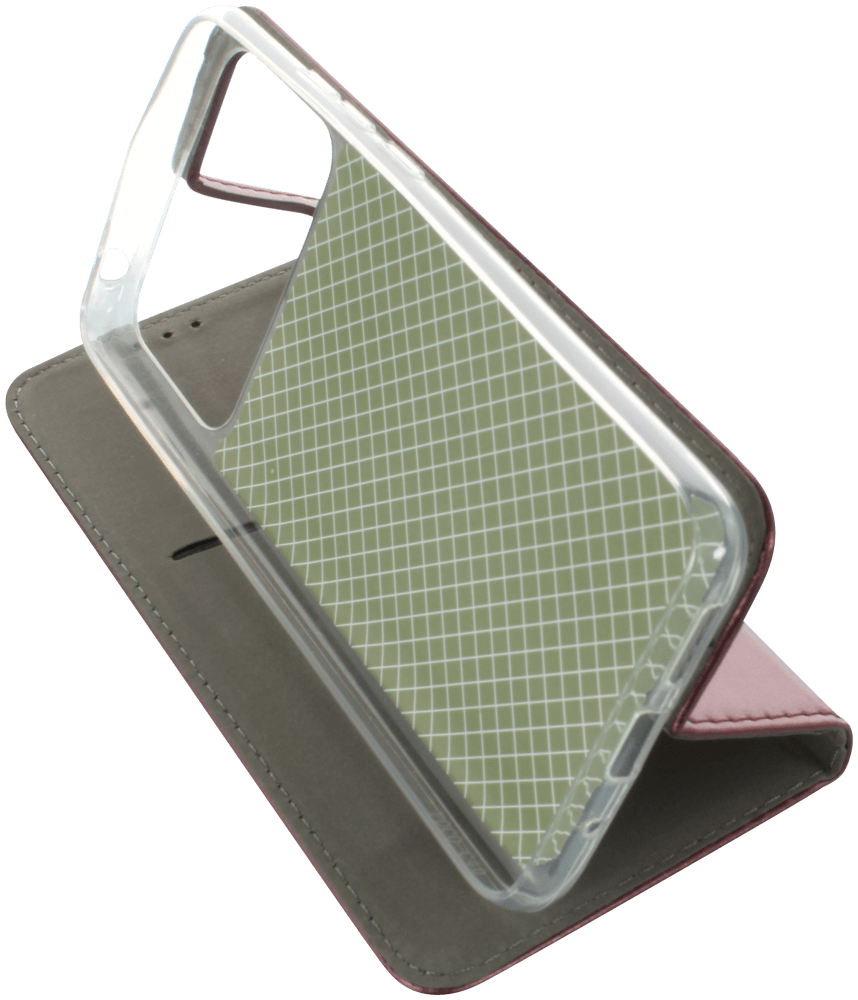 Xiaomi Poco C40 oldalra nyíló flipes bőrtok asztali tartó funkciós bordó