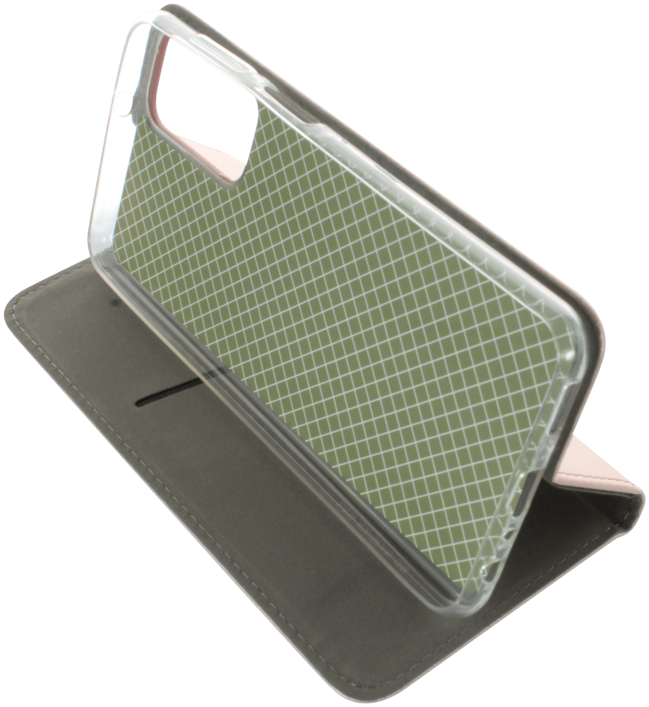 Samsung Galaxy M23 5G (SM-M236B) oldalra nyíló flipes bőrtok asztali tartó funkciós rozéarany