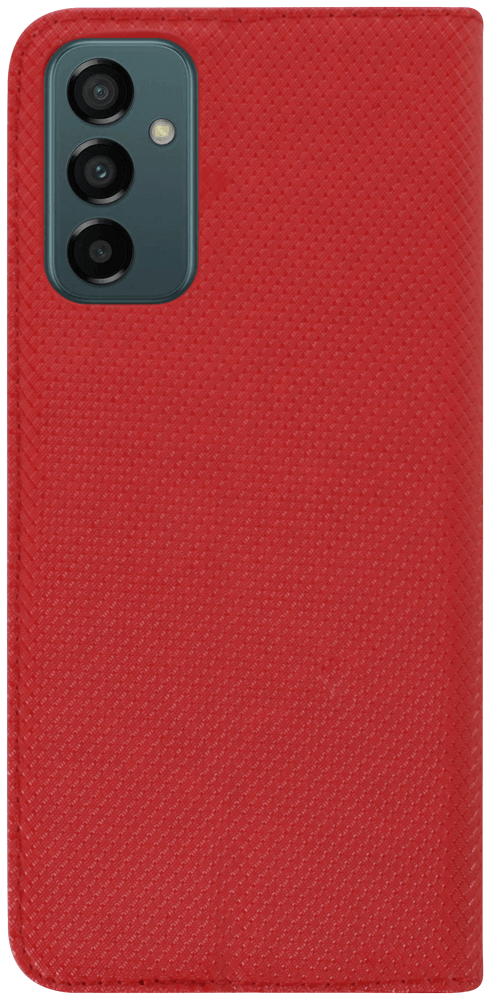 Samsung Galaxy M23 5G (SM-M236B) oldalra nyíló flipes bőrtok rombusz mintás piros