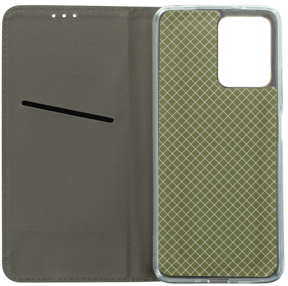 Xiaomi Redmi Note 12 5G oldalra nyíló flipes bőrtok rombusz mintás arany