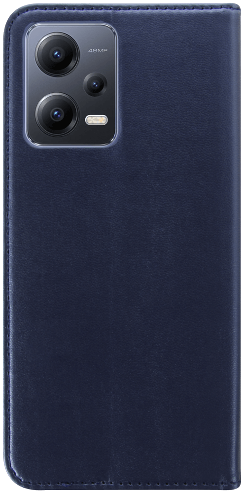 Xiaomi Redmi Note 12 5G oldalra nyíló flipes bőrtok asztali tartó funkciós sötétkék