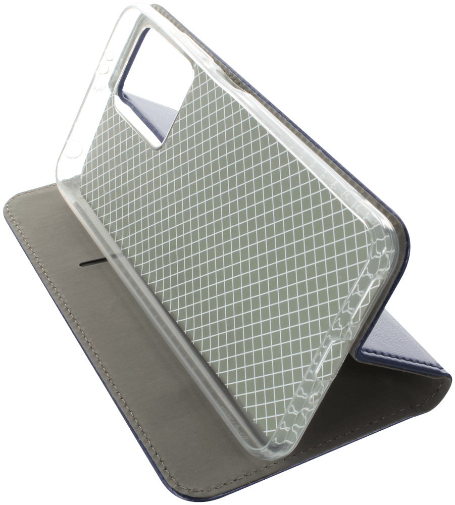 Xiaomi Redmi Note 12 5G oldalra nyíló flipes bőrtok asztali tartó funkciós sötétkék