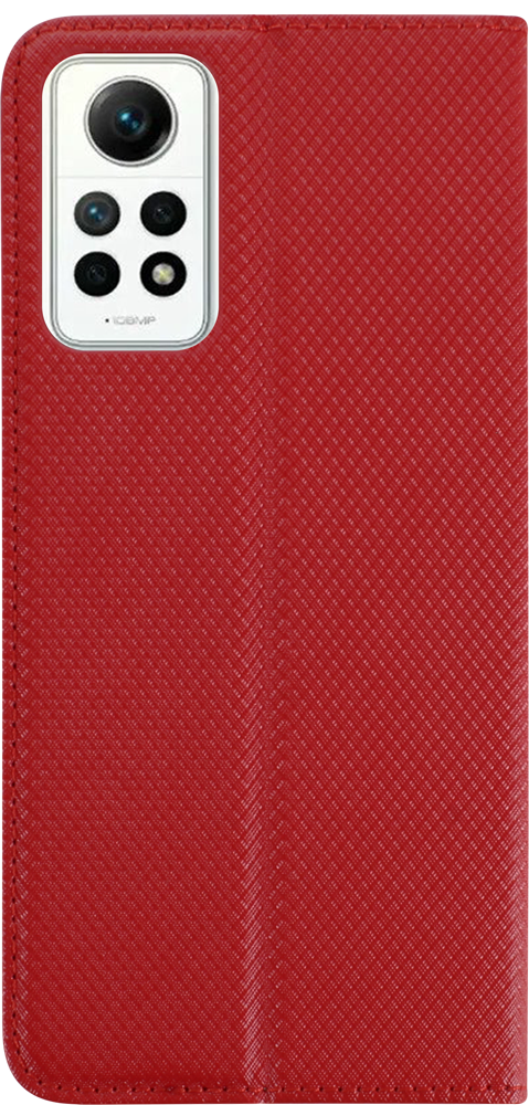 Xiaomi Redmi Note 12 Pro 4G oldalra nyíló flipes bőrtok rombusz mintás piros