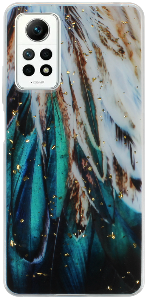 Xiaomi Redmi Note 12 Pro 4G kemény hátlap Gold Glam Feathers