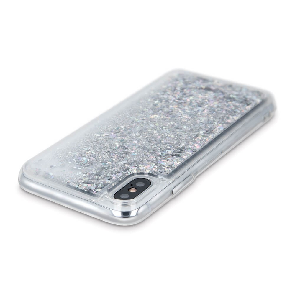 Samsung Galaxy S23 Plus (SM-S916B) szilikon tok gyári Liquid Sparkle kameravédővel ezüst