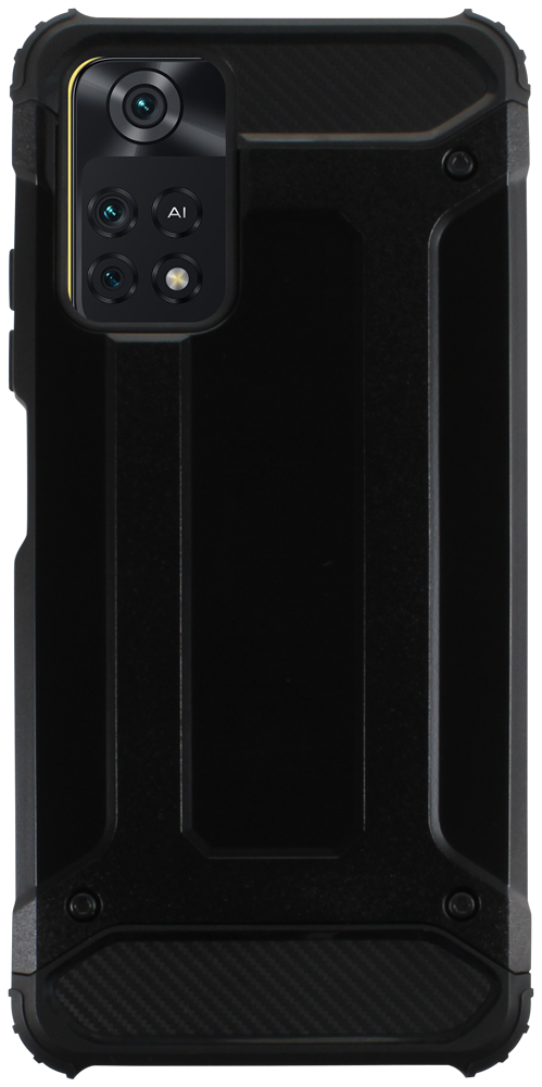 Xiaomi Poco M4 Pro ütésálló tok légpárnás sarkas, hibrid Forcell Armor fekete