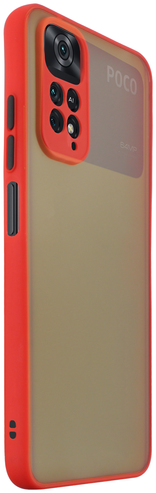 Xiaomi Poco M4 Pro kemény hátlap Vennus Button Bumper piros