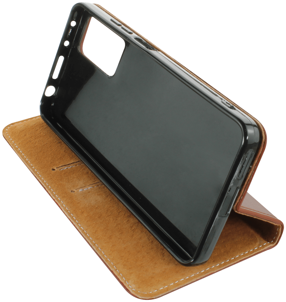 Xiaomi Redmi Note 11 Pro oldalra nyíló flipes bőrtok valódi bőr barna