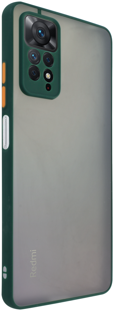 Xiaomi Redmi Note 11 Pro kemény hátlap Vennus Button Bumper sötétzöld