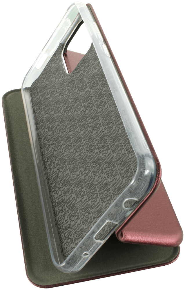 Xiaomi Redmi A2 oldalra nyíló mágneses flipes bőrtok prémium minőség bordó