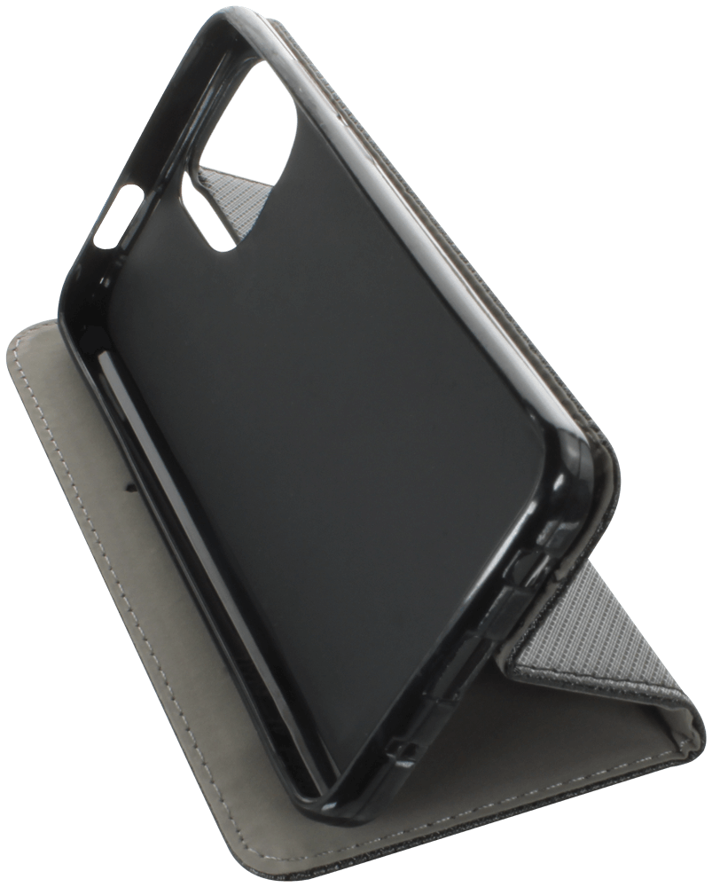 Xiaomi Redmi A2 oldalra nyíló flipes bőrtok rombusz mintás fekete