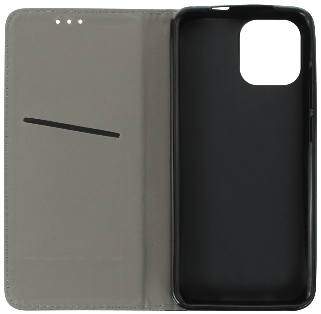 Xiaomi Redmi A2 oldalra nyíló flipes bőrtok rombusz mintás fekete