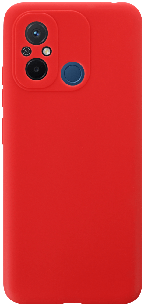Xiaomi Redmi 12C szilikon tok kameravédővel matt piros