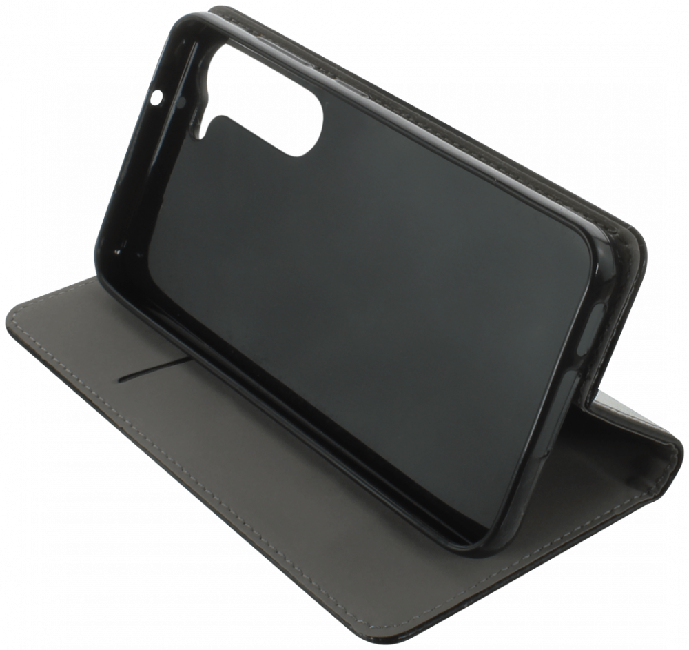 Samsung Galaxy S23 (SM-S911B) oldalra nyíló flipes bőrtok asztali tartó funkciós fekete
