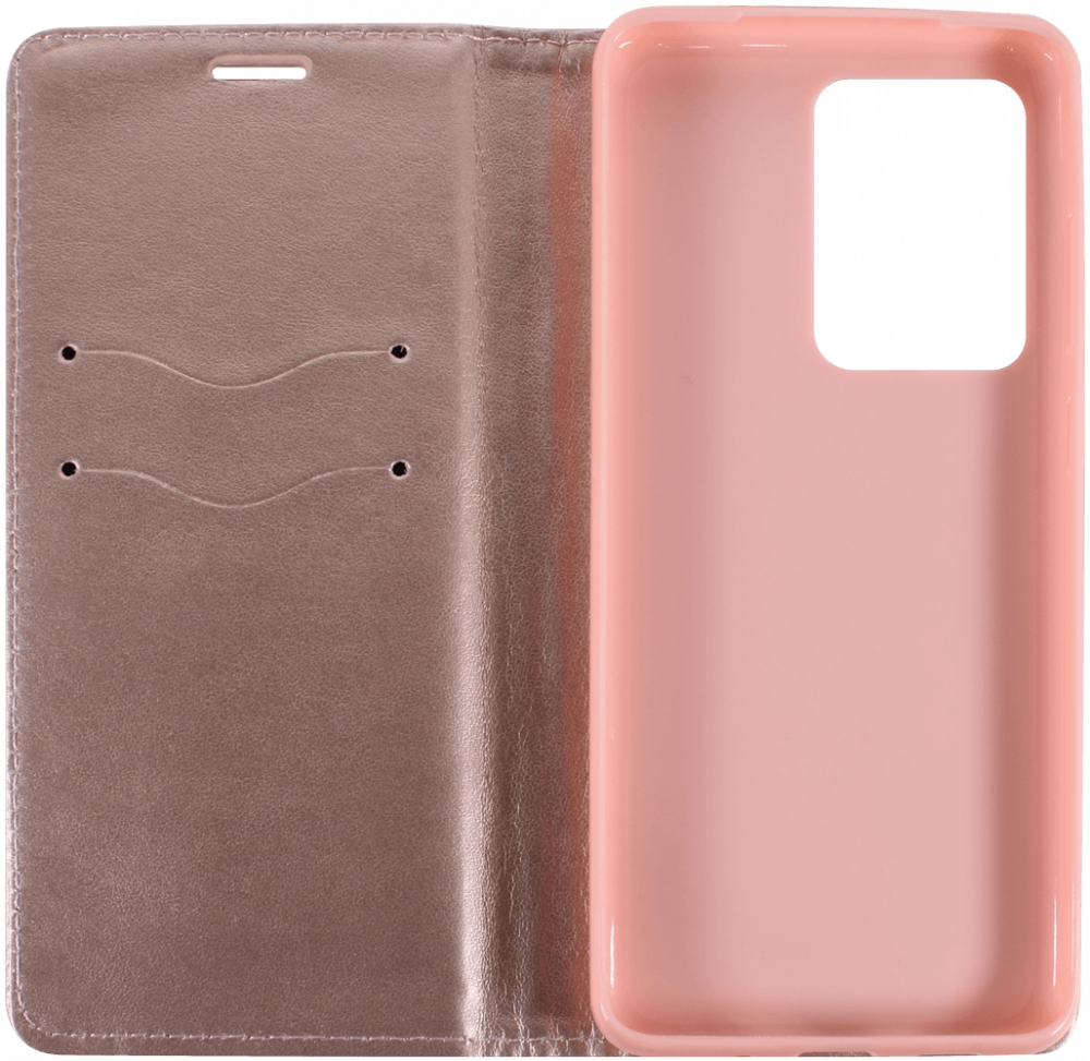 Samsung Galaxy S20 Ultra 5G (SM-G988B) oldalra nyíló flipes bőrtok asztali tartó funkciós rozéarany