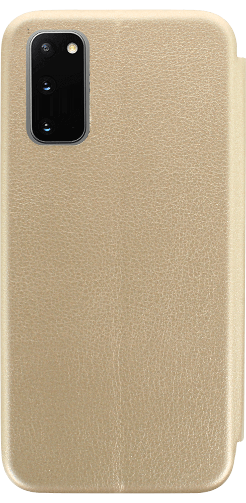Samsung Galaxy S20 5G (SM-G981F) oldalra nyíló mágneses flipes bőrtok prémium minőség arany