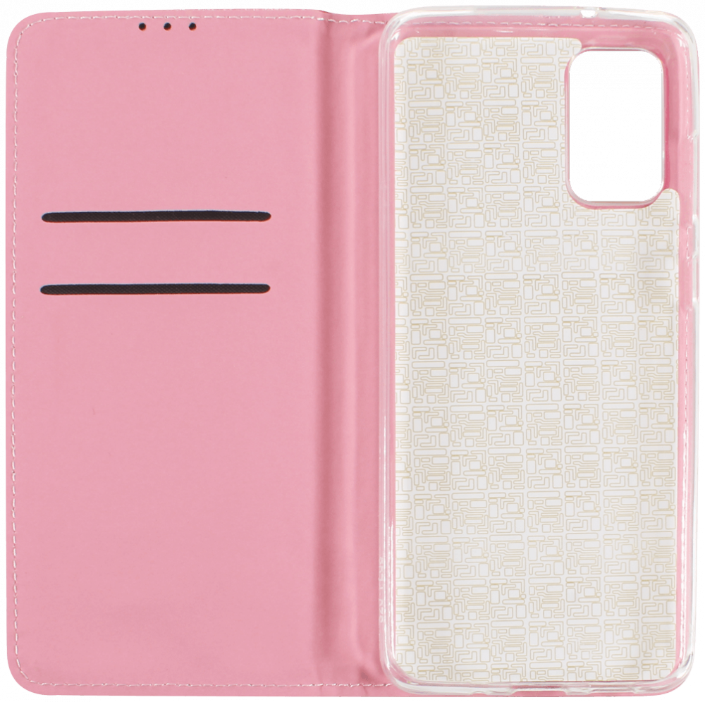 Samsung Galaxy S20 Plus 5G (SM-G986F) oldalra nyíló flipes bőrtok csillámos rózsaszín