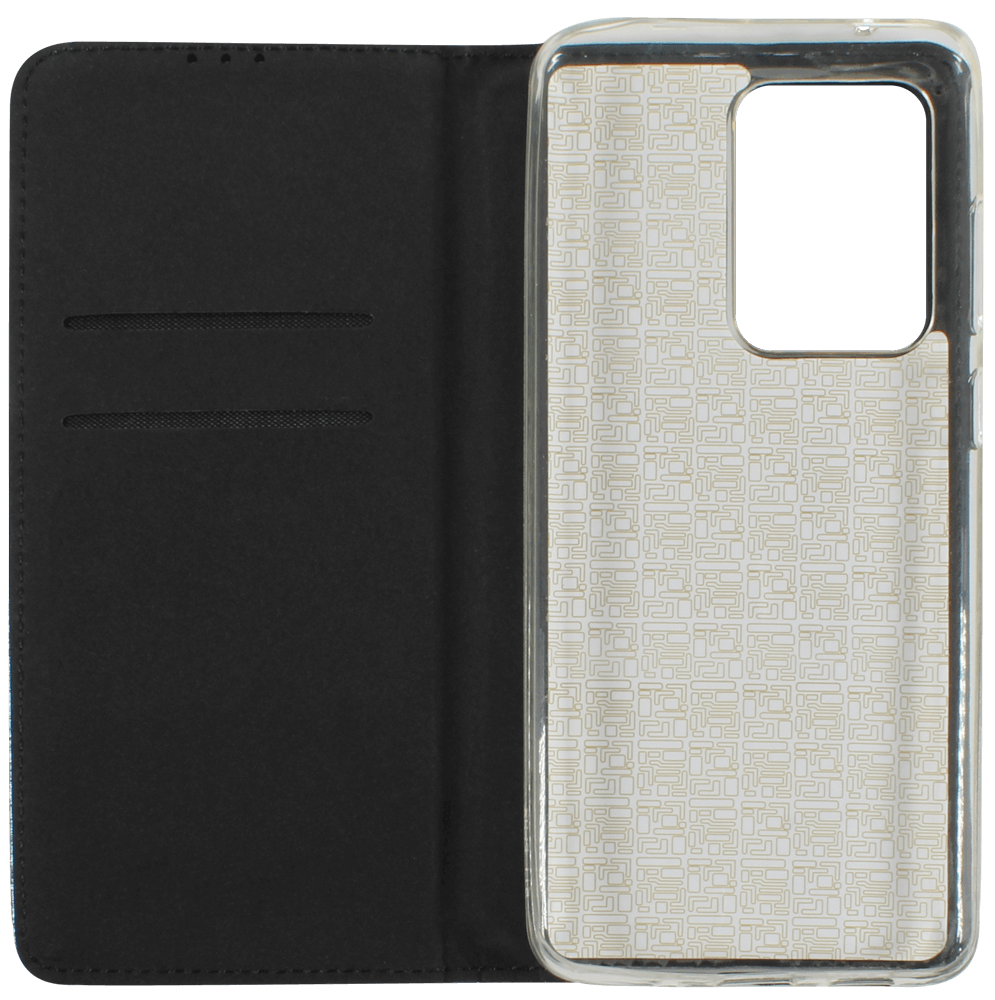 Samsung Galaxy S20 Ultra 5G (SM-G988B) oldalra nyíló flipes bőrtok csillámos fekete