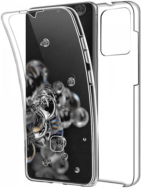 Samsung Galaxy S20 Ultra 5G (SM-G988B) kemény hátlap szilikon előlap 360° védelem átlátszó