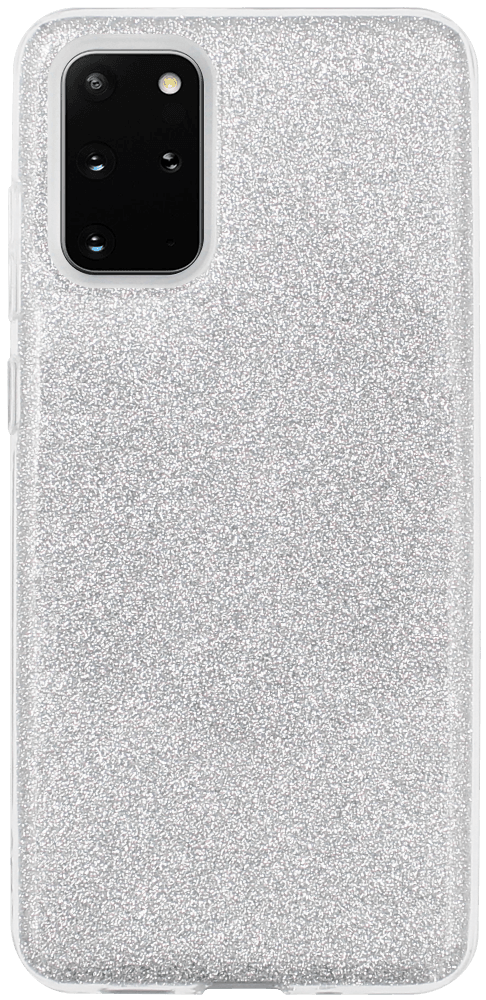 Samsung Galaxy S20 Plus 5G (SM-G986F) szilikon tok csillogó hátlap ezüst