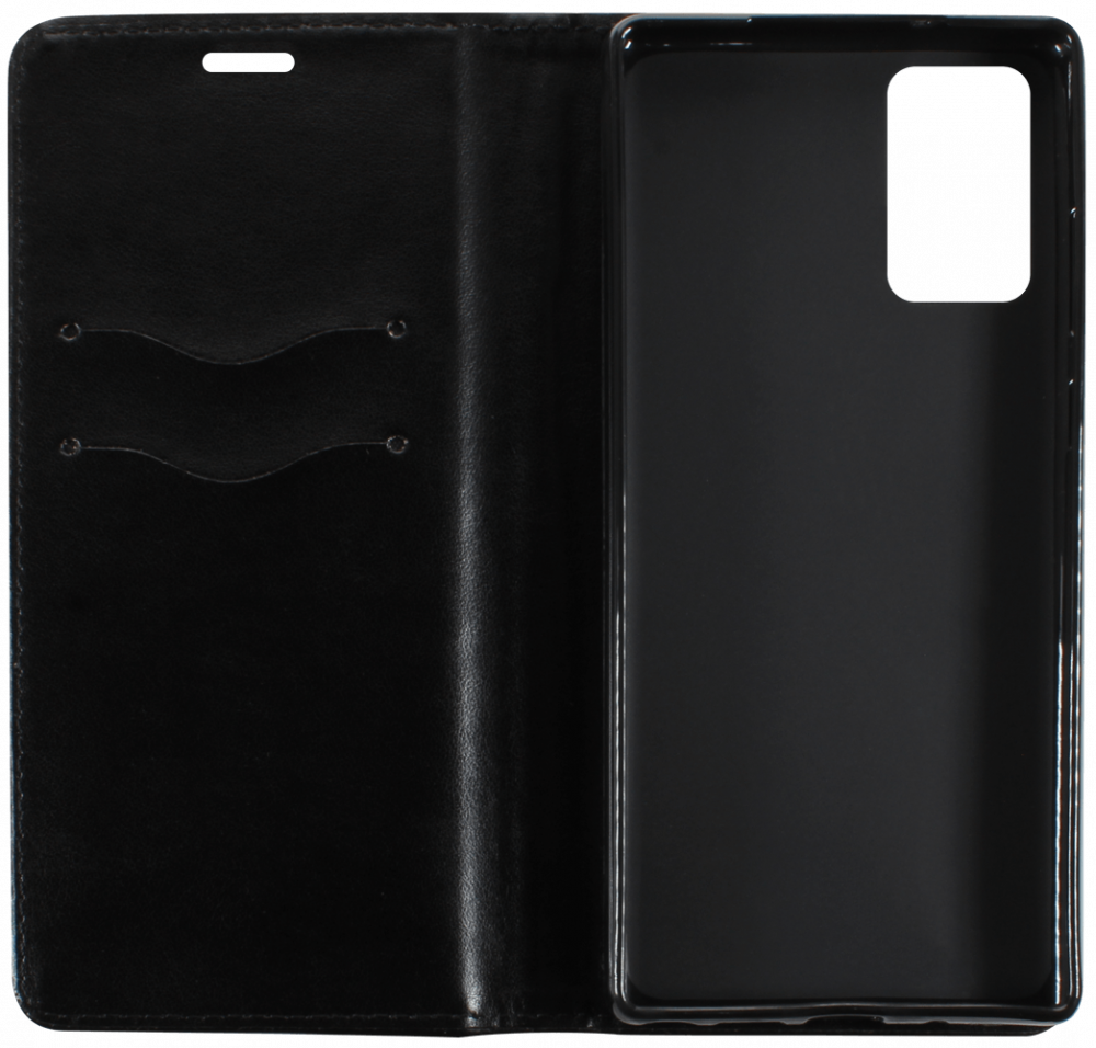 Samsung Galaxy Note 20 5G (SM-N981B) oldalra nyíló flipes bőrtok asztali tartó funkciós fekete