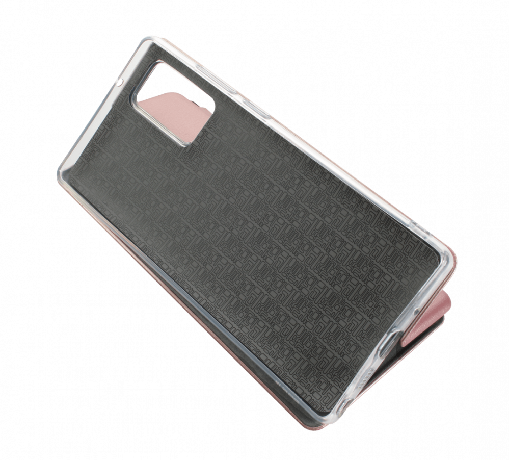 Samsung Galaxy Note 20 (SM-N980F) oldalra nyíló mágneses flipes bőrtok prémium minőség rozéarany
