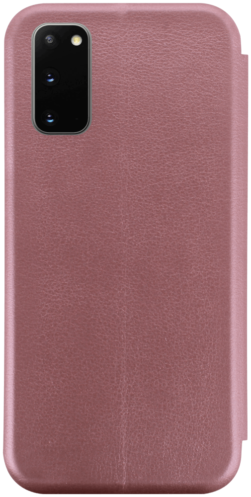 Samsung Galaxy S20 5G (SM-G981F) oldalra nyíló mágneses flipes bőrtok prémium minőség rozéarany