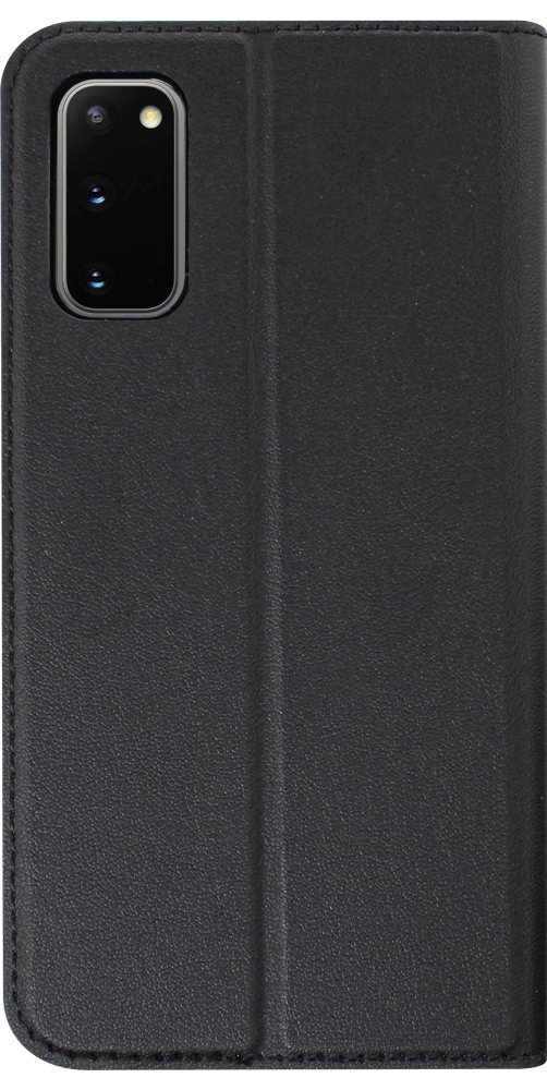Samsung Galaxy S20 5G (SM-G981F) oldalra nyíló flipes bőrtok elől-hátul mágneses fekete