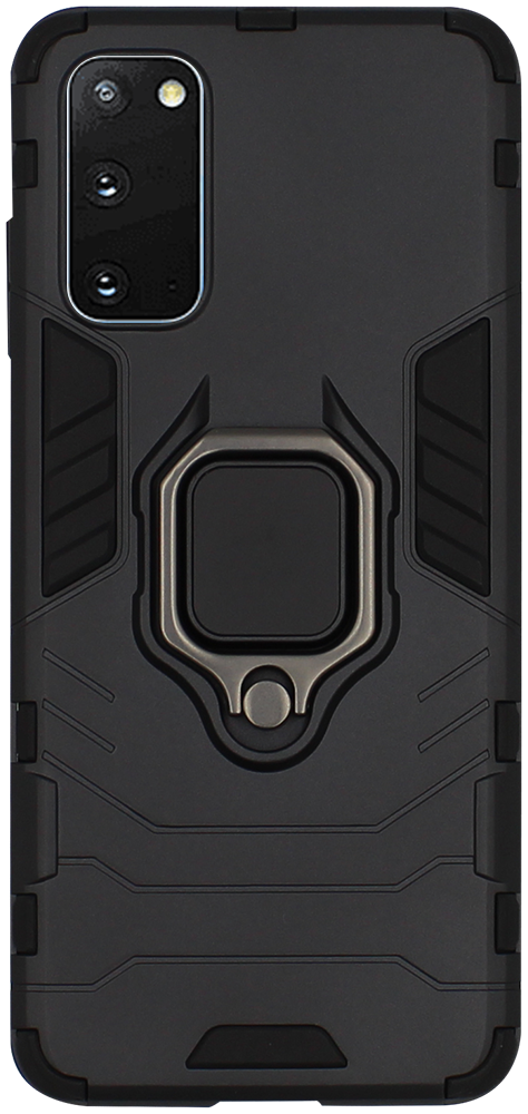 Samsung Galaxy S20 5G (SM-G981F) ütésálló tok légpárnás sarkas, hibrid Ring Armor fekete