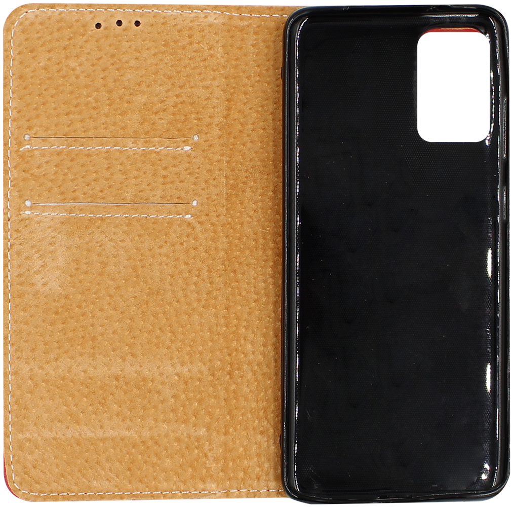 Samsung Galaxy S20 Plus 5G (SM-G986F) oldalra nyíló flipes bőrtok valódi bőr piros