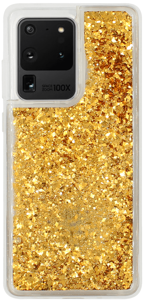 Samsung Galaxy S20 Ultra 5G (SM-G988B) szilikon tok gyári Liquid Sparkle arany