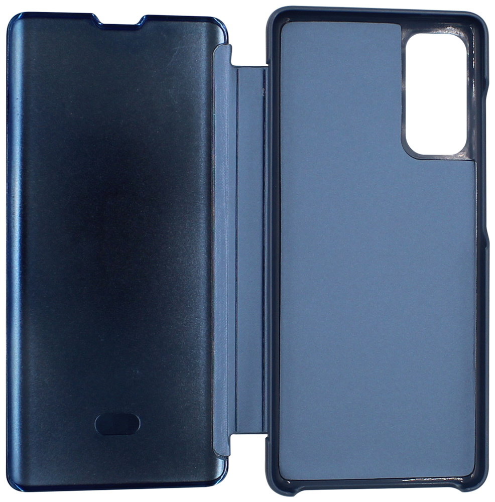 Samsung Galaxy S20 FE 5G oldalra nyíló flipes bőrtok Smart Clear View kék