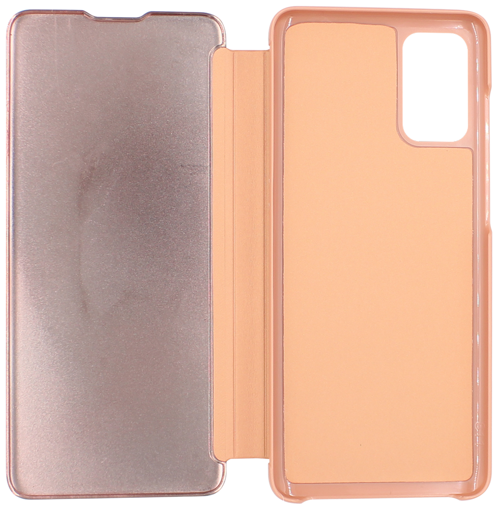 Samsung Galaxy S20 Plus 5G (SM-G986F) oldalra nyíló flipes bőrtok Smart Clear View rozéarany