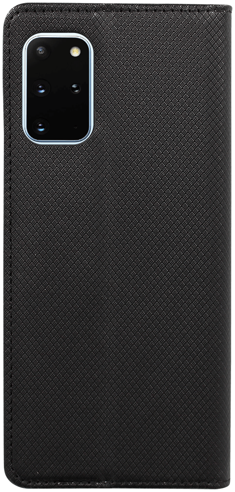 Samsung Galaxy S20 Plus 5G (SM-G986F) oldalra nyíló flipes bőrtok rombusz mintás fekete