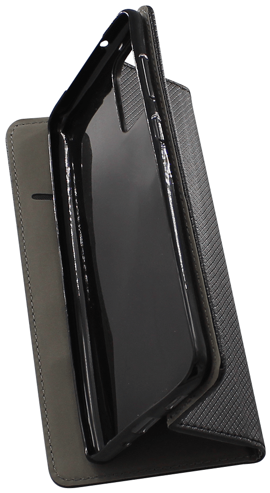 Samsung Galaxy S20 Plus 5G (SM-G986F) oldalra nyíló flipes bőrtok rombusz mintás fekete