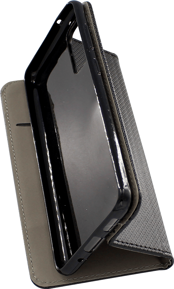 Samsung Galaxy S20 5G (SM-G981F) oldalra nyíló flipes bőrtok rombusz mintás fekete