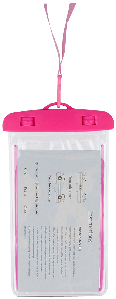 Alcatel 1 2021 vízálló tok univerzális fluoreszkáló rózsaszín