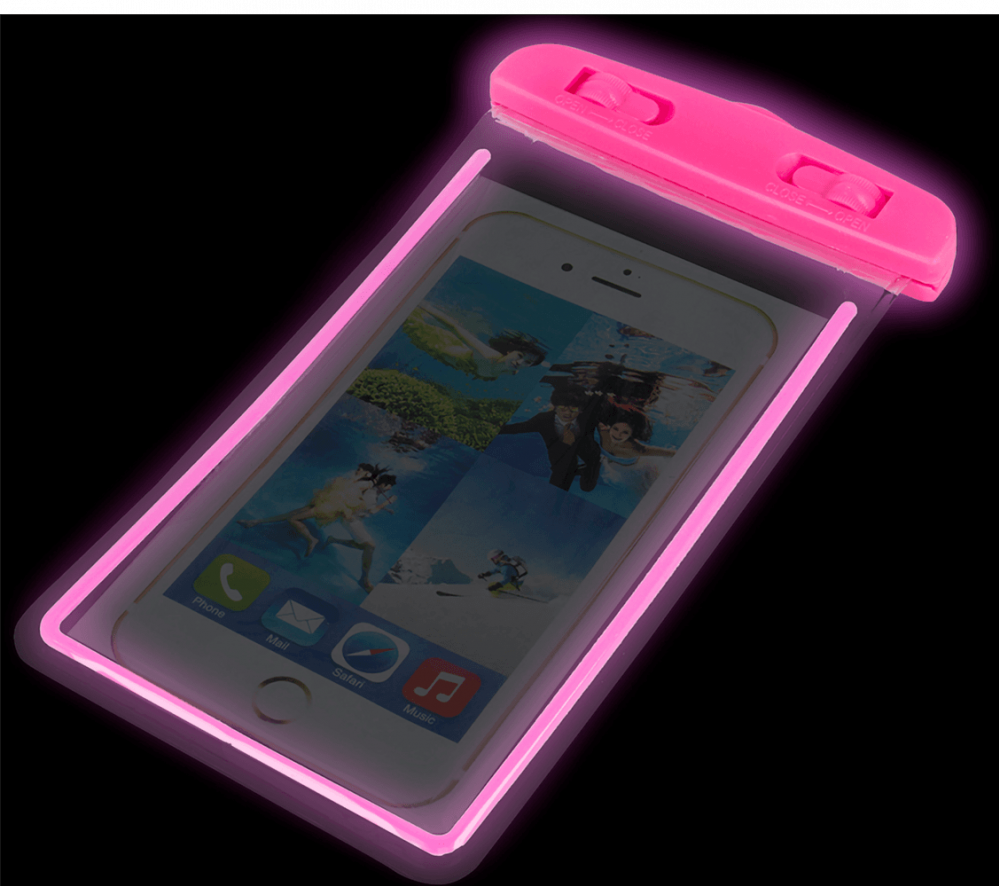 Huawei Y6 Pro (Honor Play 5X) vízálló tok univerzális fluoreszkáló rózsaszín