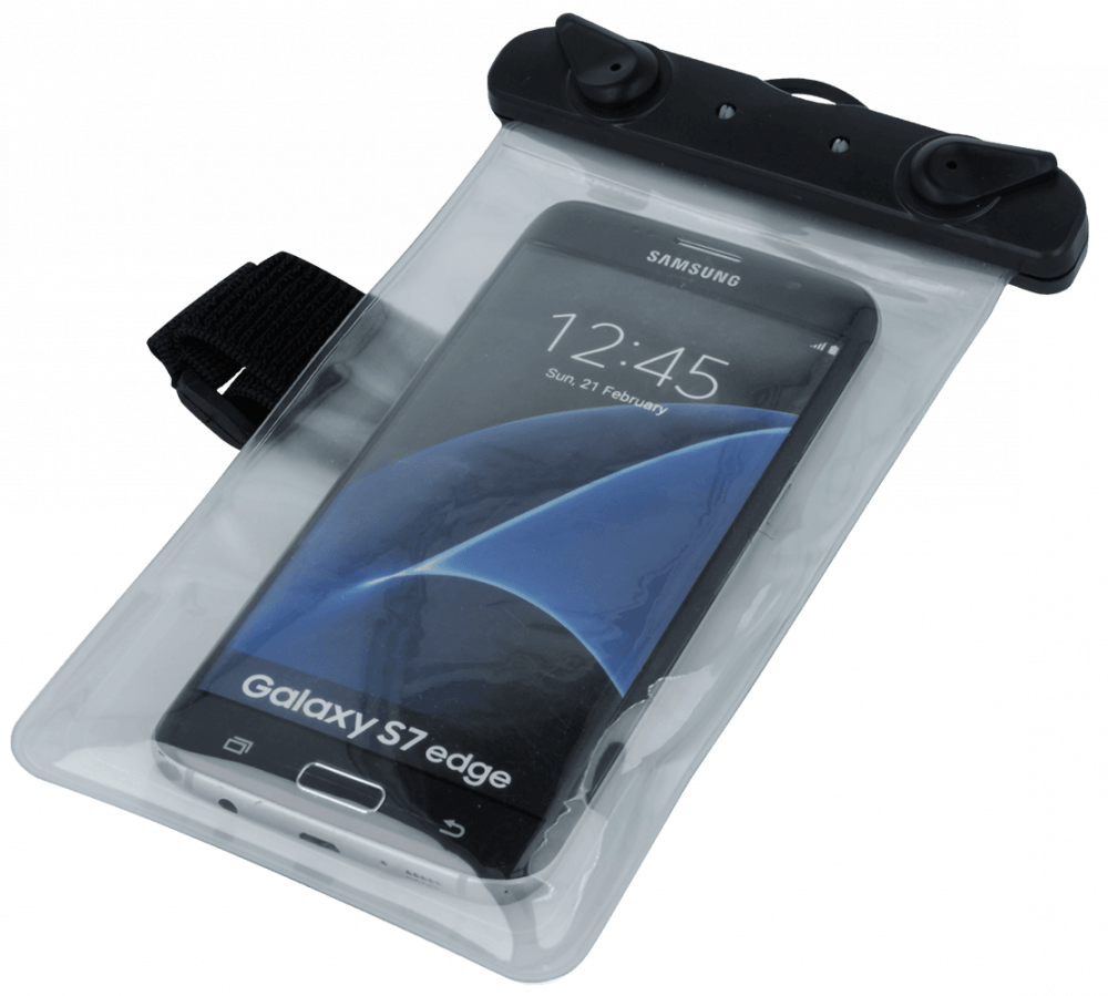Samsung Galaxy J5 2017 Dual (J530) vízálló tok univerzális, karszalaggal átlátszó