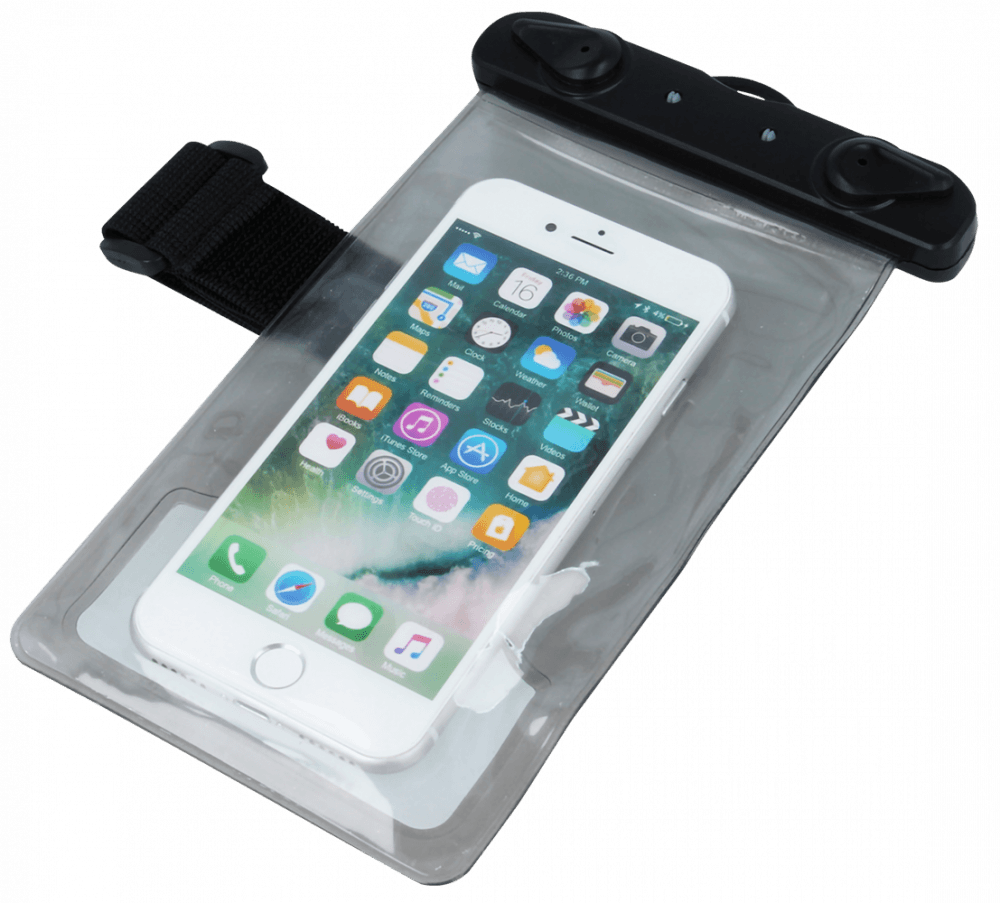 Samsung Galaxy S6 (G920) vízálló tok univerzális, karszalaggal fekete