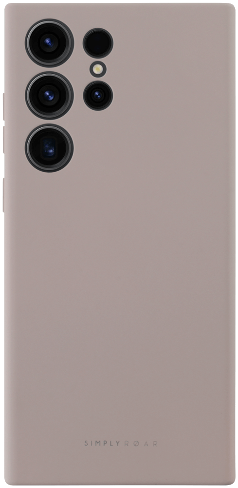 Samsung Galaxy S23 Ultra (SM-S918B) szilikon tok gyári ROAR kameravédővel púderszínű
