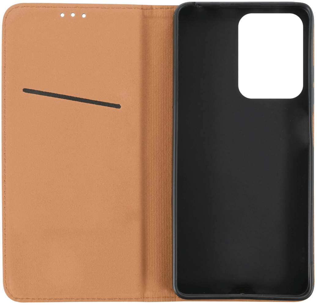 Xiaomi Redmi Note 12 Pro 5G oldalra nyíló flipes bőrtok valódi bőr fekete