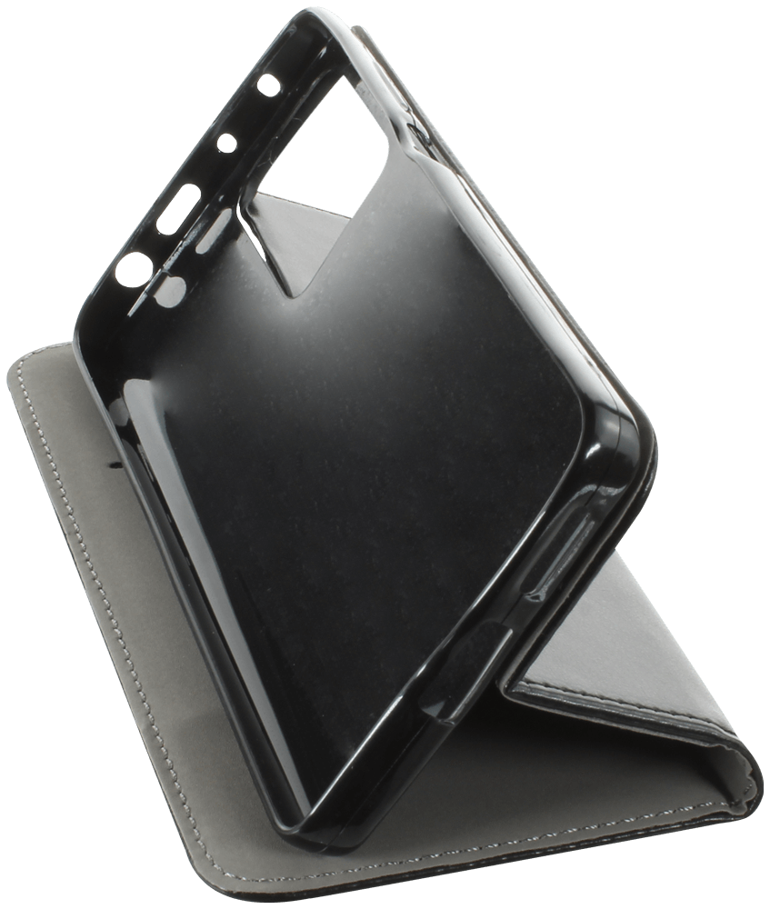 Xiaomi Redmi Note 12 Pro Plus 5G oldalra nyíló flipes bőrtok asztali tartó funkciós fekete