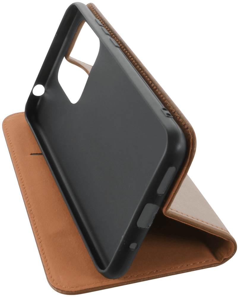 Xiaomi Redmi 10C oldalra nyíló flipes bőrtok valódi bőr barna