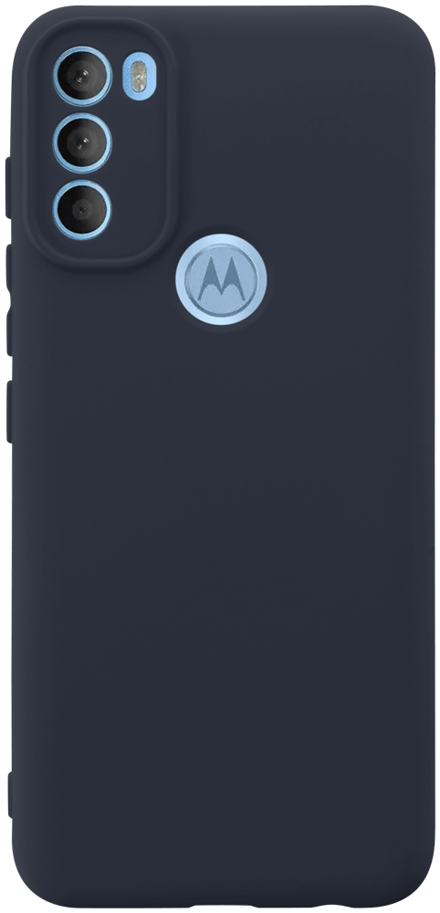 Motorola Moto G71 szilikon tok kameravédővel matt sötétkék