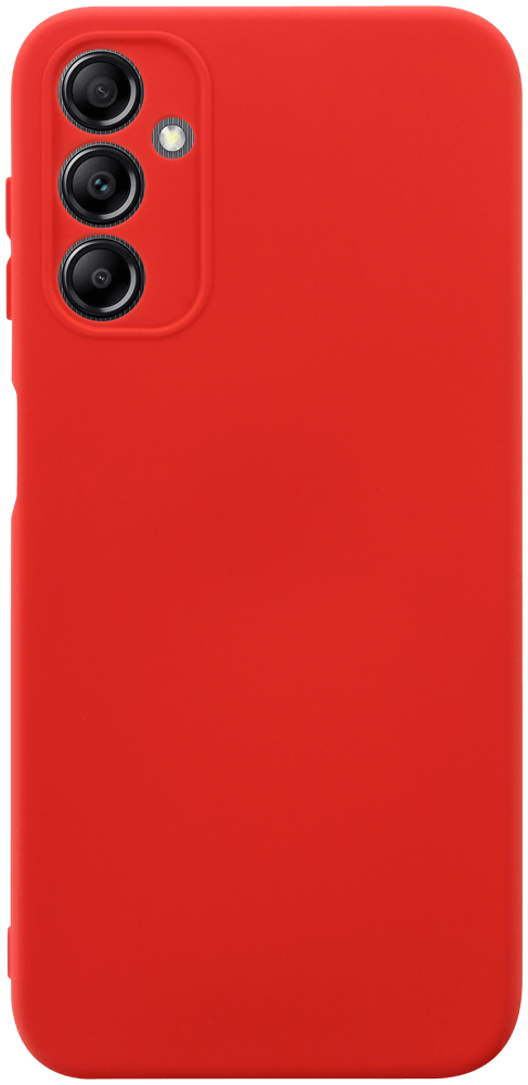 Samsung Galaxy A14 (SM-A145R) szilikon tok kameravédővel matt piros
