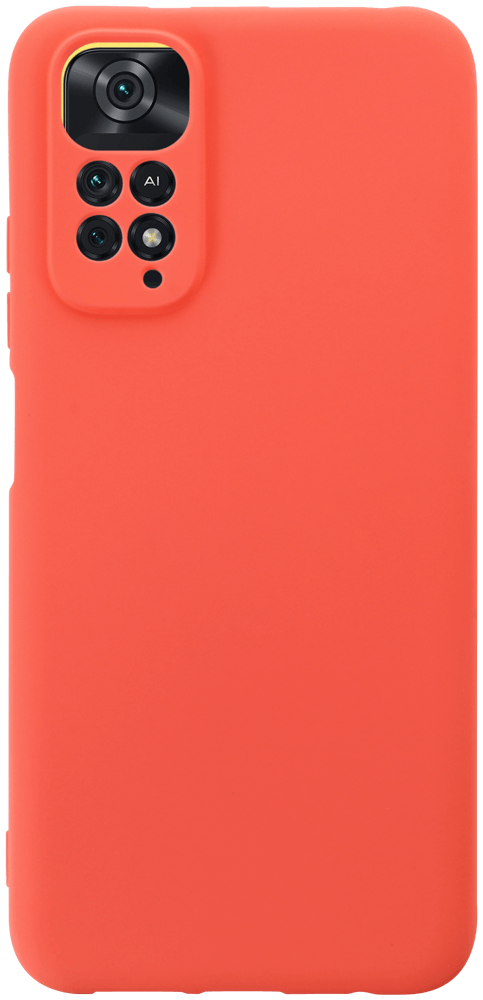 Xiaomi Poco M4 Pro szilikon tok kameravédővel matt barackszínű